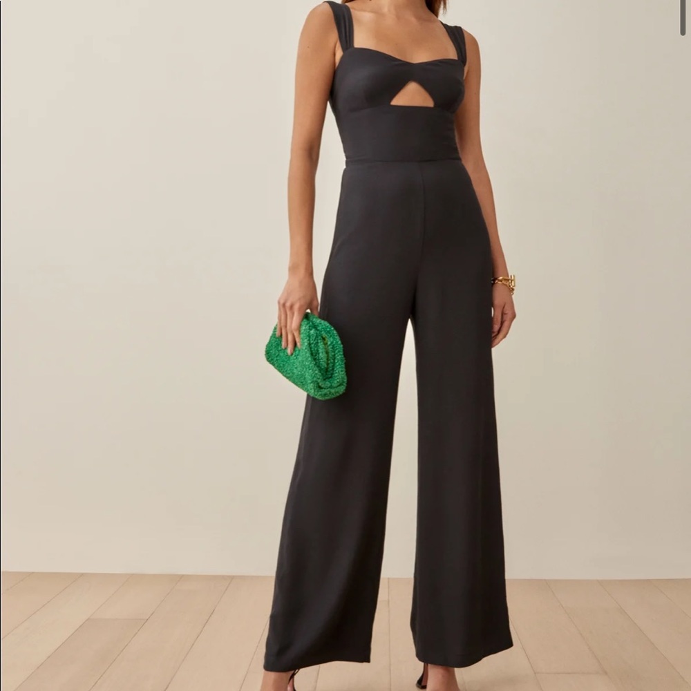 Reformation Poppy Jumpsuit black XS
